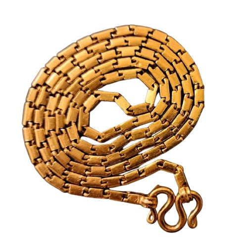 Stunning Baht Chain Necklace from Thailand- 24K Gold, 27" long- Unisex-8