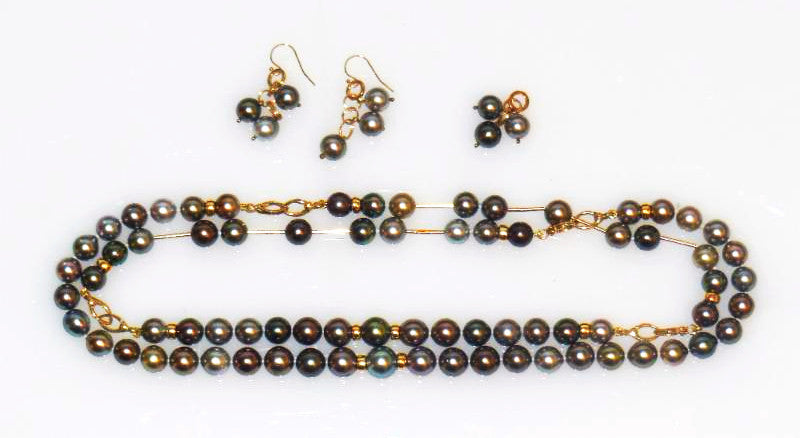 Tahitian Pearl Mega Set-Round-Multi Color-Interchangeable Necklace/Bracelet, Earrings/Pendant-5