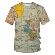 World Map T-shirt Funny T Shirts Summer Fashion Anime Tshirt 3D T Shirt Mens Clothing Tops Tees 2020 New Fashion