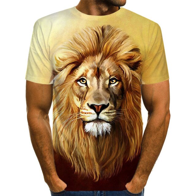 Snow Tiger T Shirt Men Animal Tshirt Sex Funny T Shirts Slim 3d Print T-shirt Hip Hop Tee Cool Mens Clothing New Summer Top