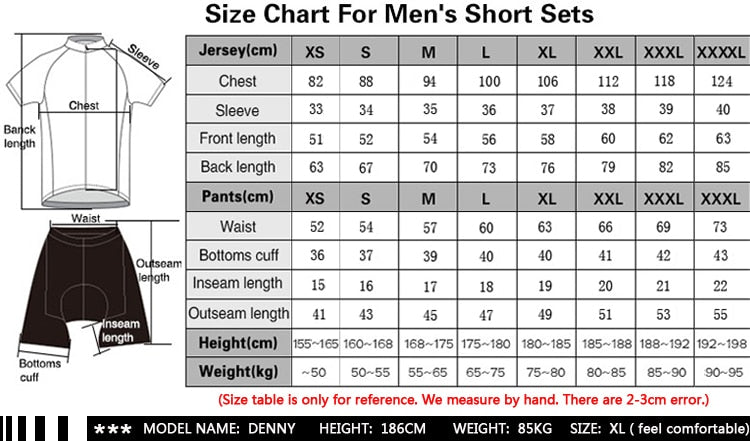 The USA Cycling Clothing 9D Set MTB Uniform Bicycle Clothes Ropa Ciclismo Mens Quick Dry Bike Wear Short Maillot Culotte