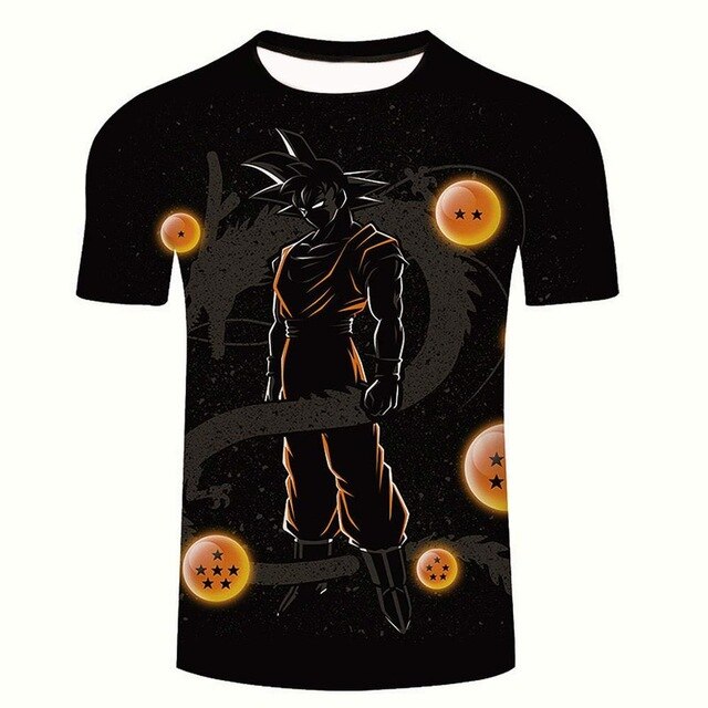 Son Goku Dragon Ball T-Shirt Men's Clothing T Shirt Fashion Streetwear Funny Kid Goku 3D Printed Tshirts Mans Tops Tees